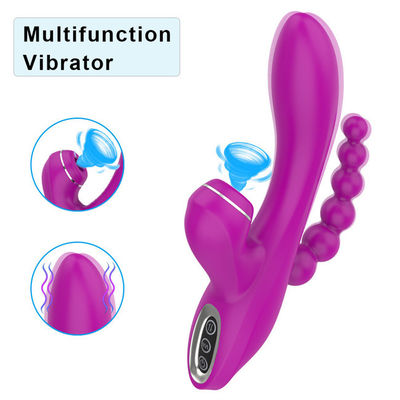 紫色Vibrater 40mm身につけられるクリトリスの吸盤を吸うクリトリス 7つの頻度の