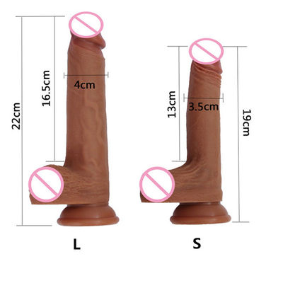 女性のための球IPX6 35mmの人工的な陰茎を搭載するRoHSの巨大な擬似陰茎